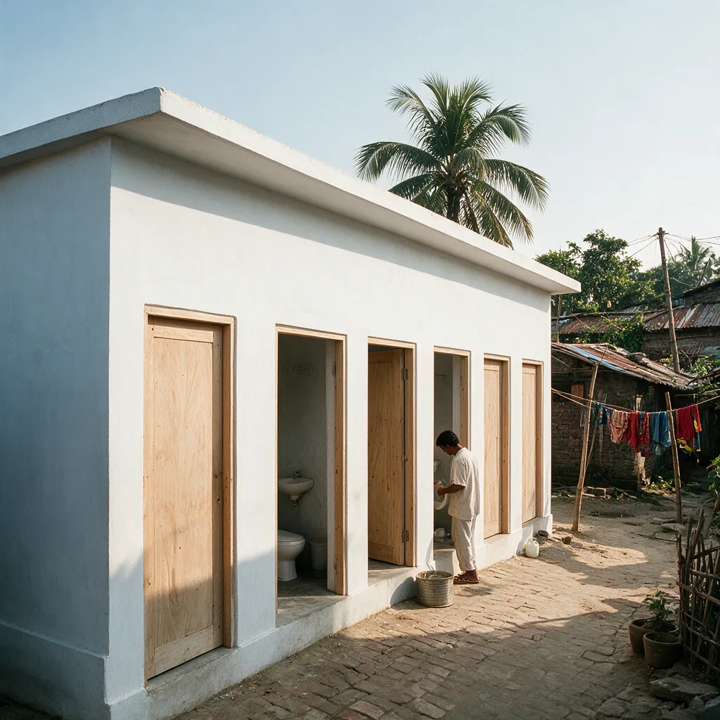 Example photo — the bathroom side of a shared kitchen & bath facility
